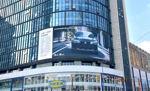雷克萨斯全新NX上海南京西路静安寺百乐门LED屏广告